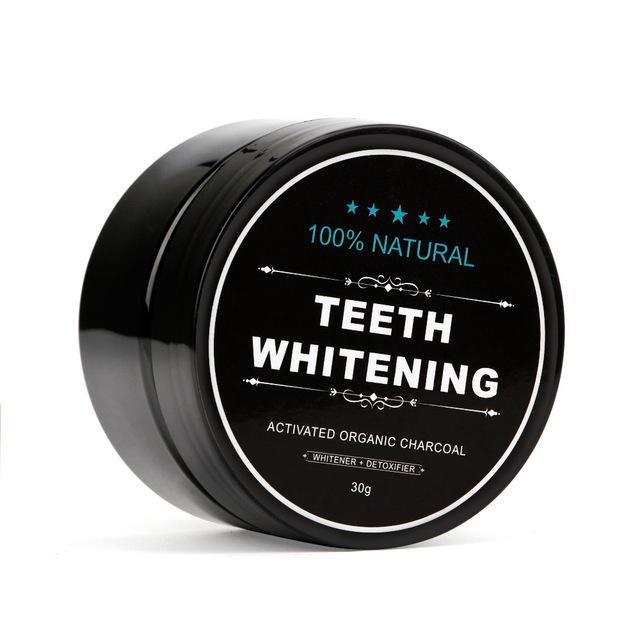 Activated Charcoal Teeth Whitening Set - Toothpaste, Tooth Powder & Toothbrush