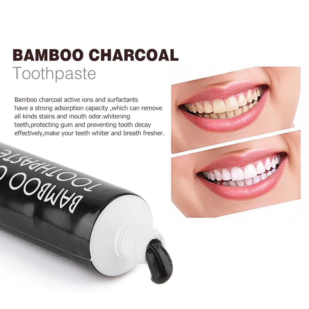 Activated Charcoal Teeth Whitening Set - Toothpaste, Tooth Powder & Toothbrush